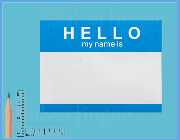 100-250 Labels • HELLO My Name Is • Name Tag ID Badge Stickers Peel & Stick Blue gallery
