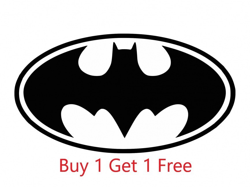 ~*~ BATMAN Logo Vinyl Sticker Decal Wall Buy 1 Get 1 Free DC Comic Sticker gallery