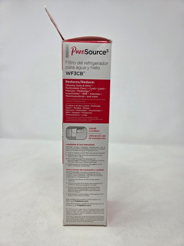 3 PACK FRIGIDAIRE WF3CB PURESOURCE 3 REPLACEMENT REFRIGERATOR WATER FILTER NEW gallery