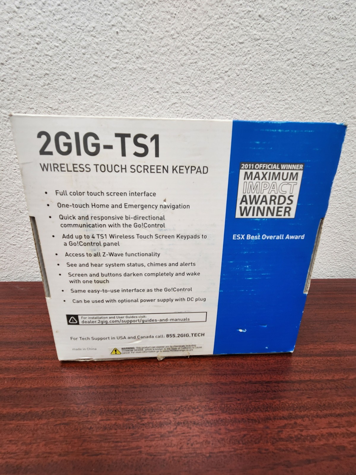 2GIG Tech OS Wireless Touch Screen Keypad 2GIG-TS1 Go!Control Security White NEW gallery