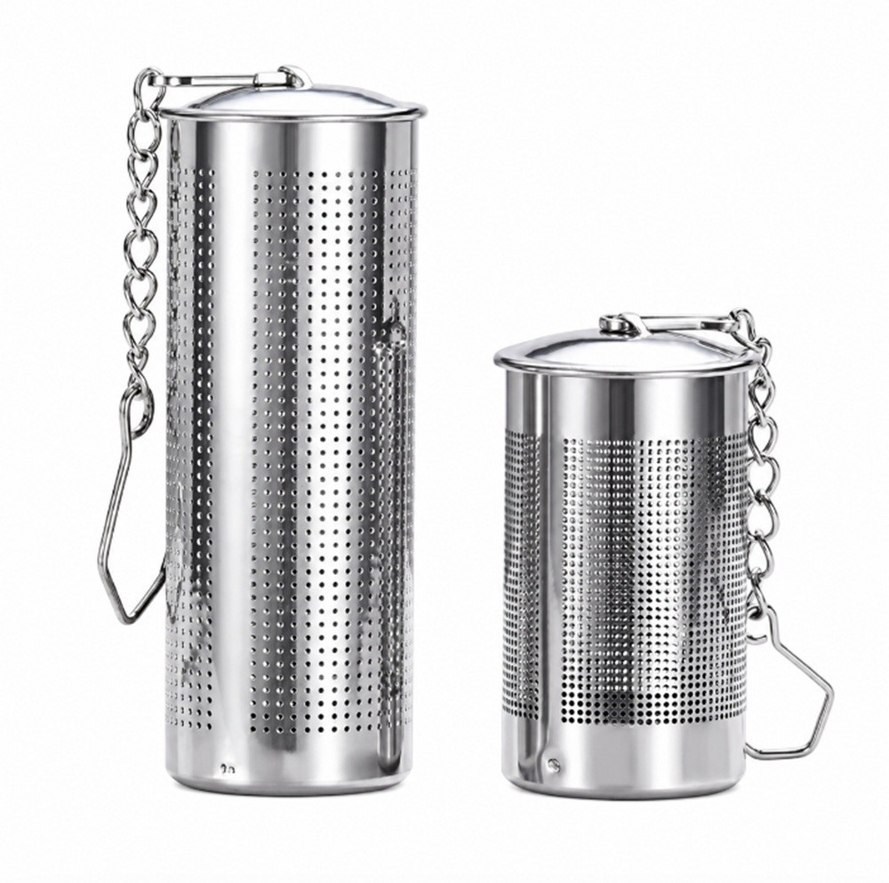 2-Pack Stainless Steel Tea Infuser Strainer Set – Fine Mesh Ball with Chain Hook gallery