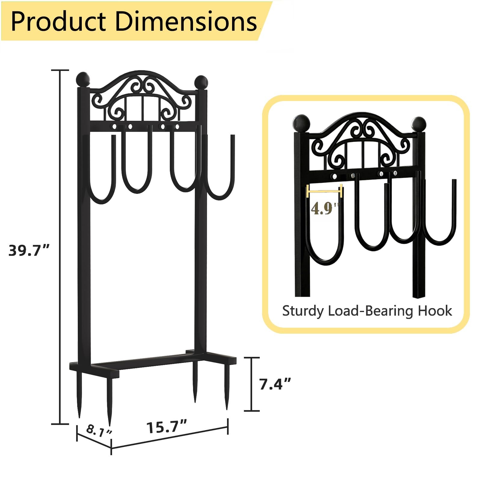 Freexployer Garden Hose Holder Easy Coiling Tangle-Free Metal Hose Reel gallery