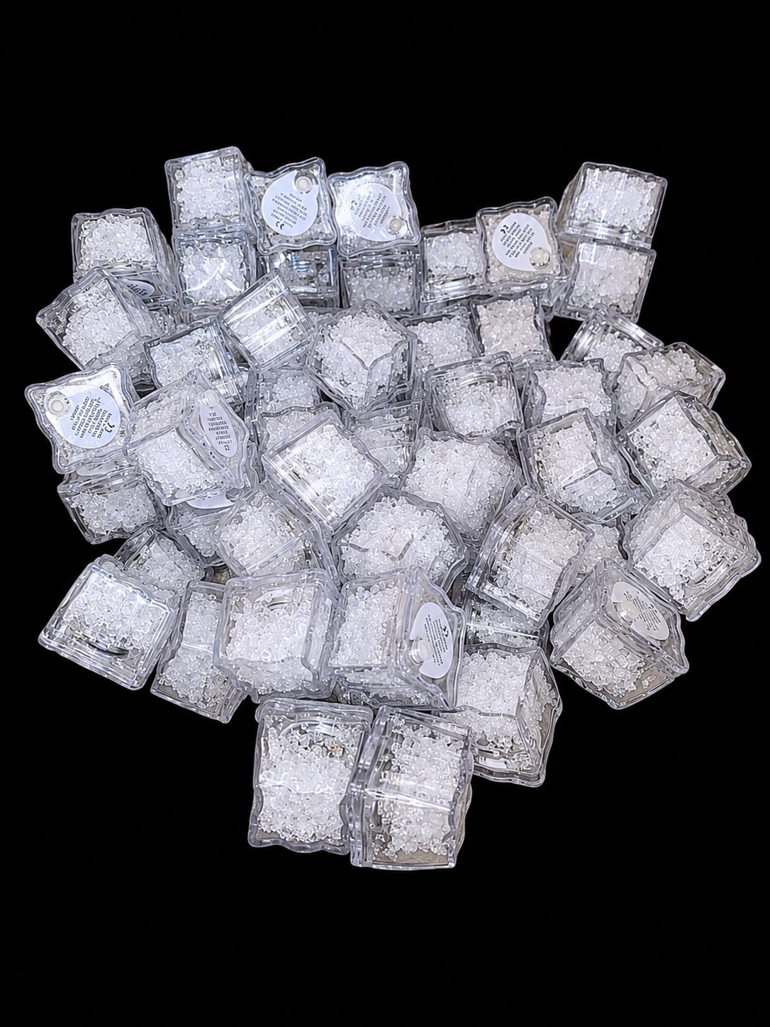 75 Flashing LED Ice Cubes Reusable Light Up Drink Cubes Party Bar Lights gallery
