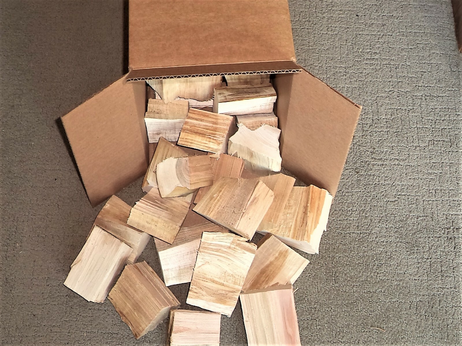 Sugar Maple Wood Chunks for Smoking Grilling 11x8x6 box Free Ship NO BARK 8 LBS gallery