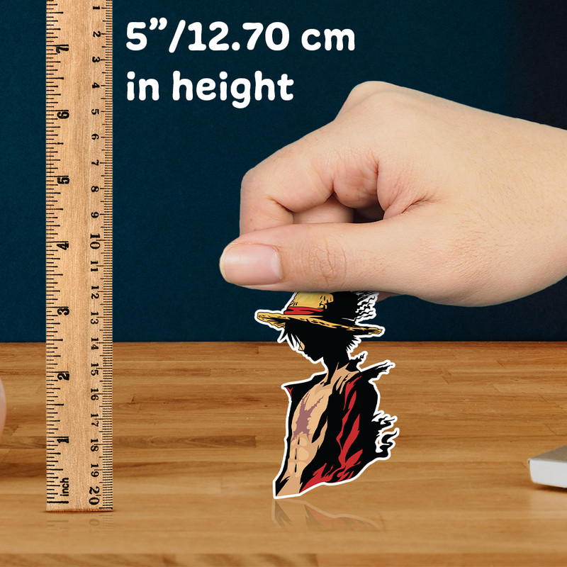 Luffy One Piece Sticker - Decorative vinyl 5" x 5" with glossy finish gallery