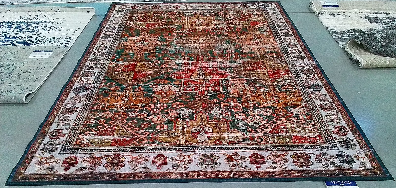 IVORY GREEN 8'-0" x 10'-0" Broken Thread Rug, Reduced Price 1172794739 TSN114A-8 gallery