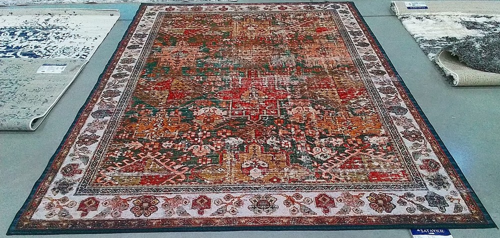 IVORY GREEN 8'-0" x 10'-0" Broken Thread Rug, Reduced Price 1172794739 TSN114A-8