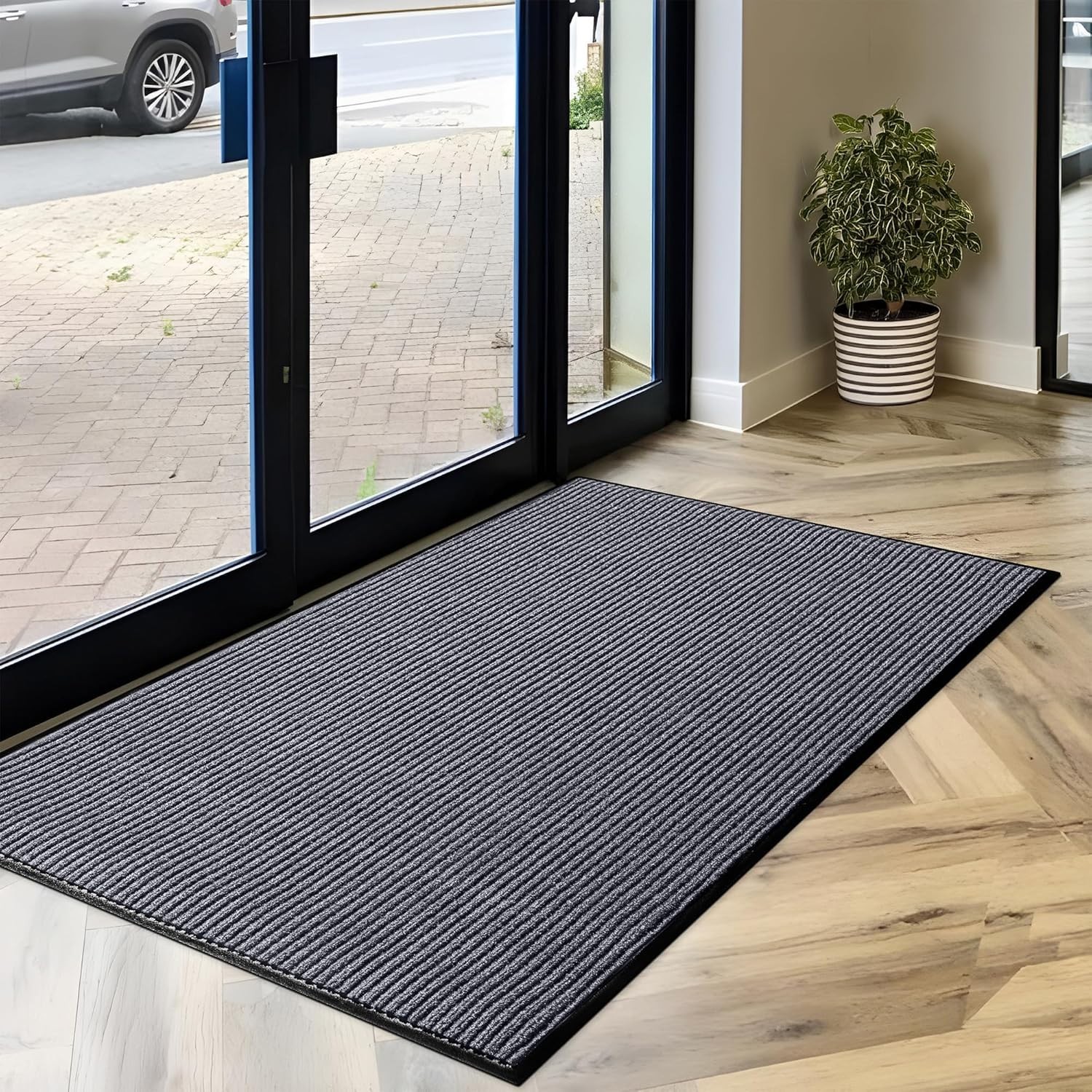 ® Extra Large Commercial Floor Mat, 3 x 5 Feet Rubber Border Heavy Duty Door ... gallery