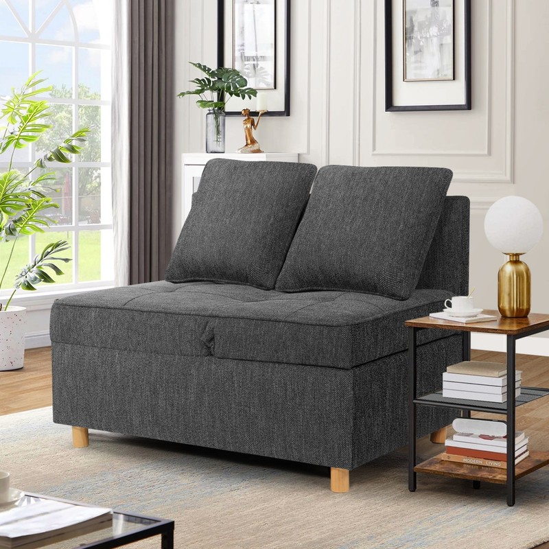 4-in-1 Sofa Bed Pull Out Convertible Chair Bed w/ Adjustable Backrest 2 Pillows gallery