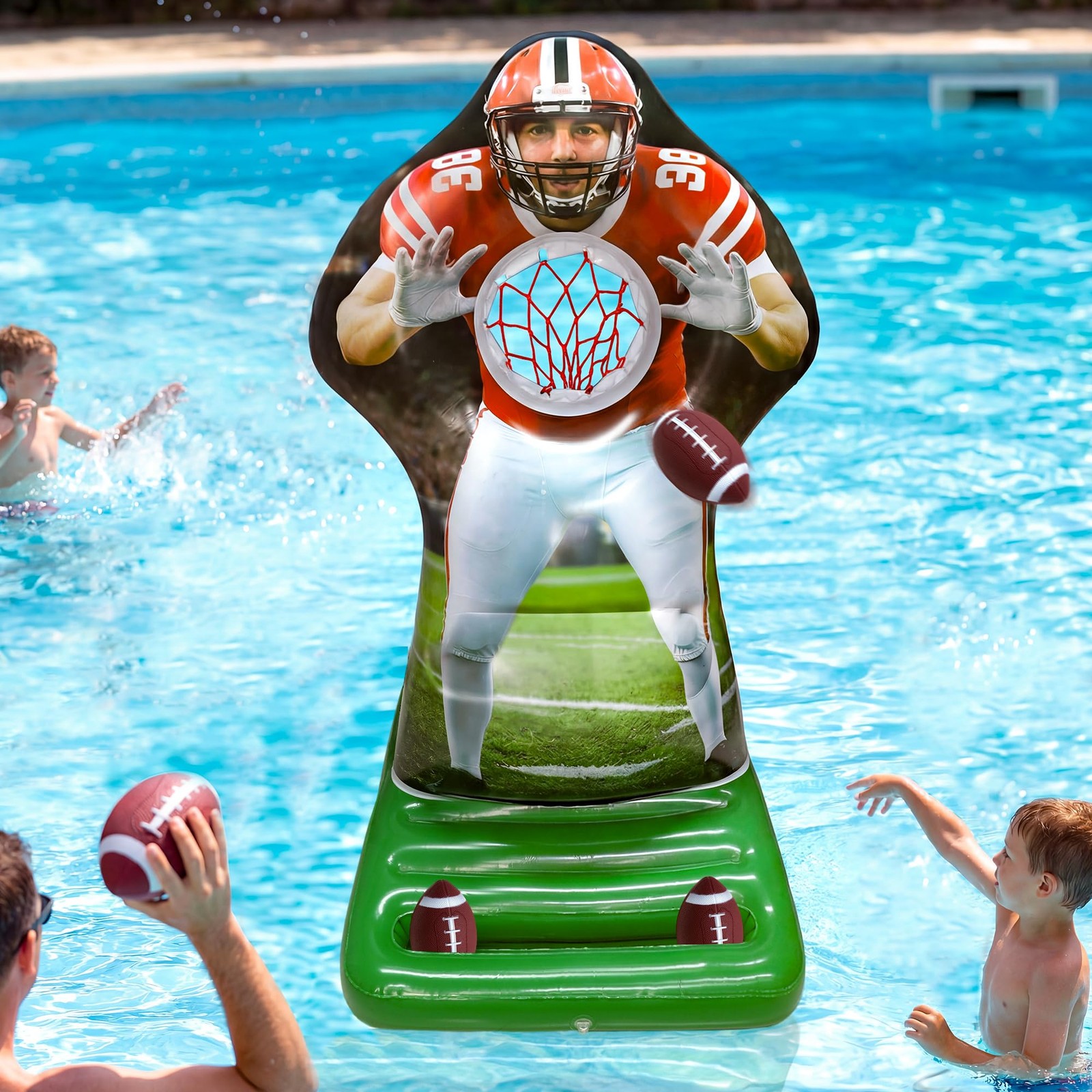 New Pool Games Set Inflatable Football Toss Game, Floating Summer Game for Kids gallery