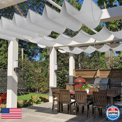 Windscreen4Less 4 X 12 Waterproof Retractable Sun Shade Canopy Cover Sliding