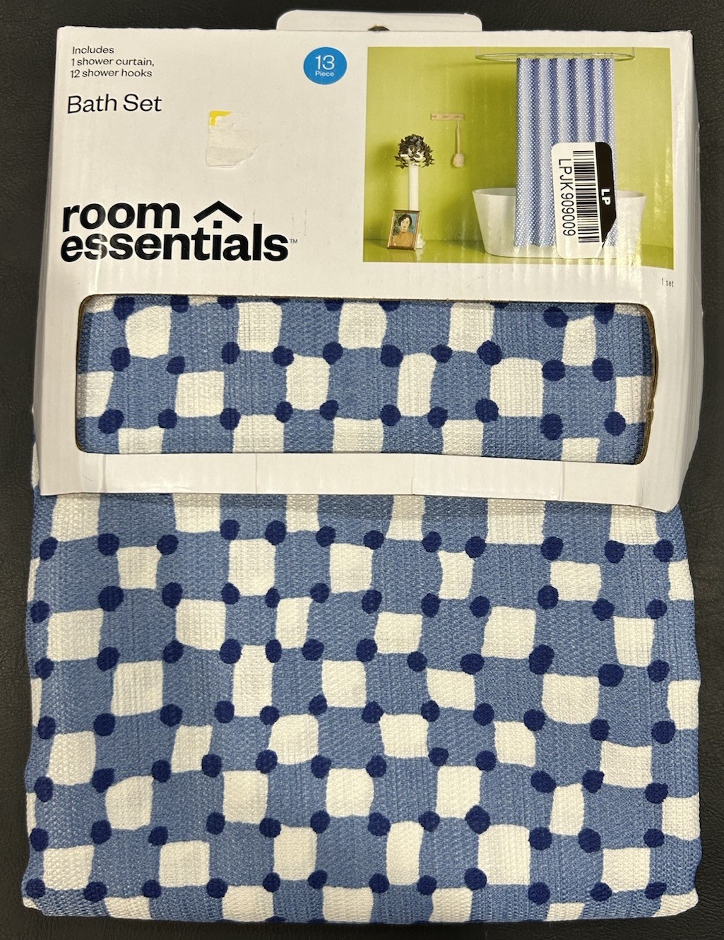 Room Essentials Blue/White Shower Curtain 72x72 NWT (DOES NOT INCLUDE HOOKS) gallery