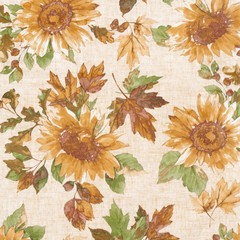 Everyday Luxuries Sunflower Fields Waterproof Tablecloth, Size & Shape Options