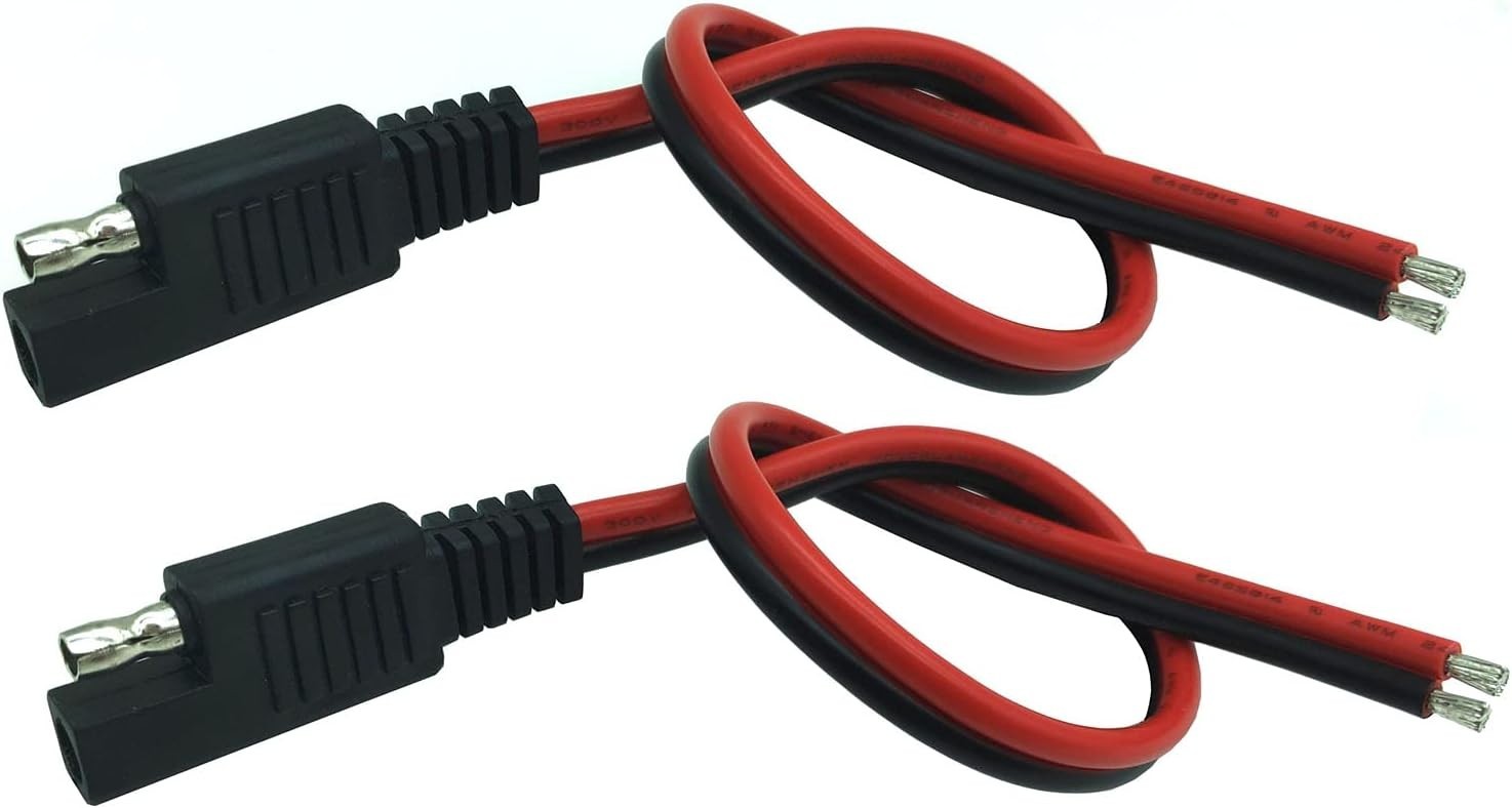 1Ft 14AWG SAE Power Extension Cable - Quick Disconnect for Vehicles & Solar gallery