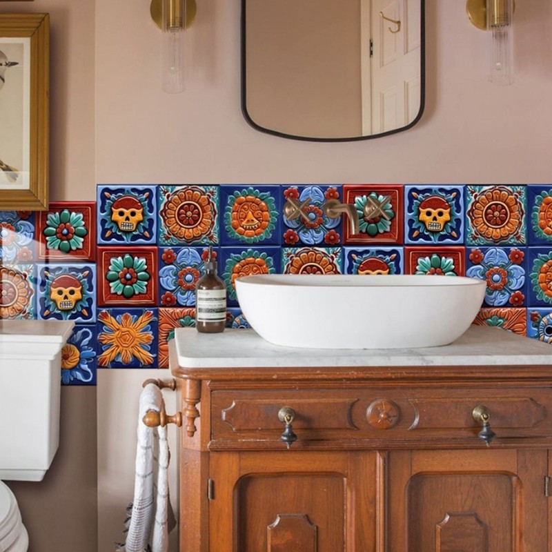 Decorating Needs Mexican Tiles High Quality PVC Long Lasting Use Mexican Tiles gallery