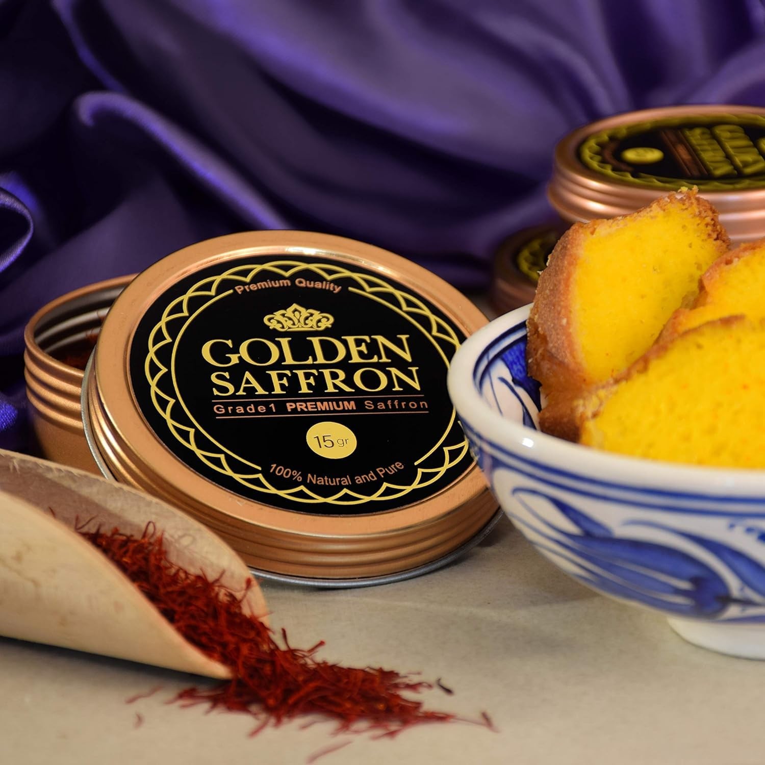 Golden Saffron, Finest Pure Premium All Red Saffron Threads, Grade A+ Super N... gallery