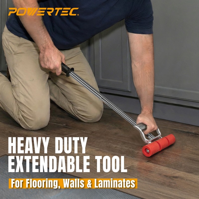 POWERTEC Extendable Roller 17"-27" Heavy-Duty Flooring Seam Press Roller (71033) gallery