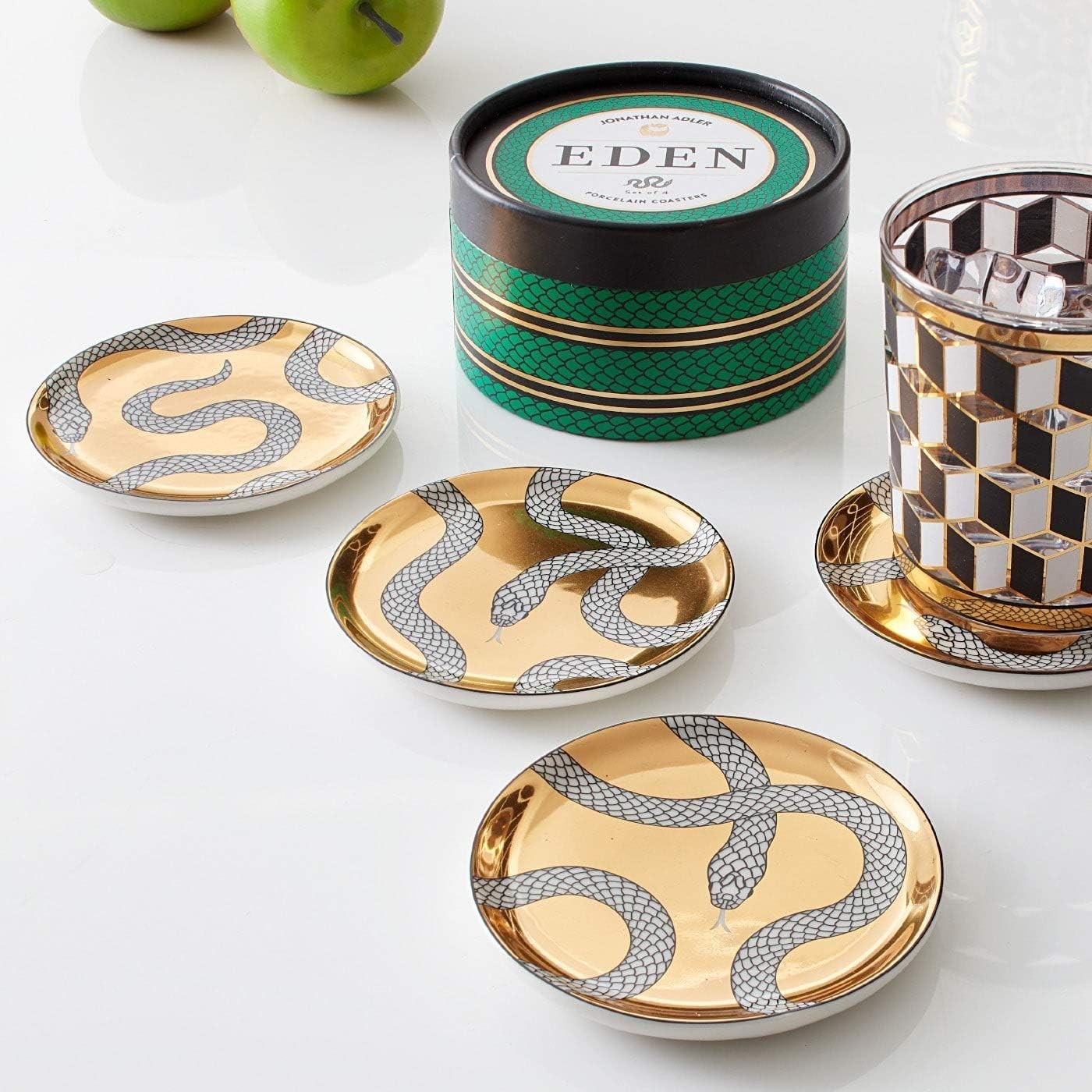 Jonathan Adler Eden Coasters, Gold gallery