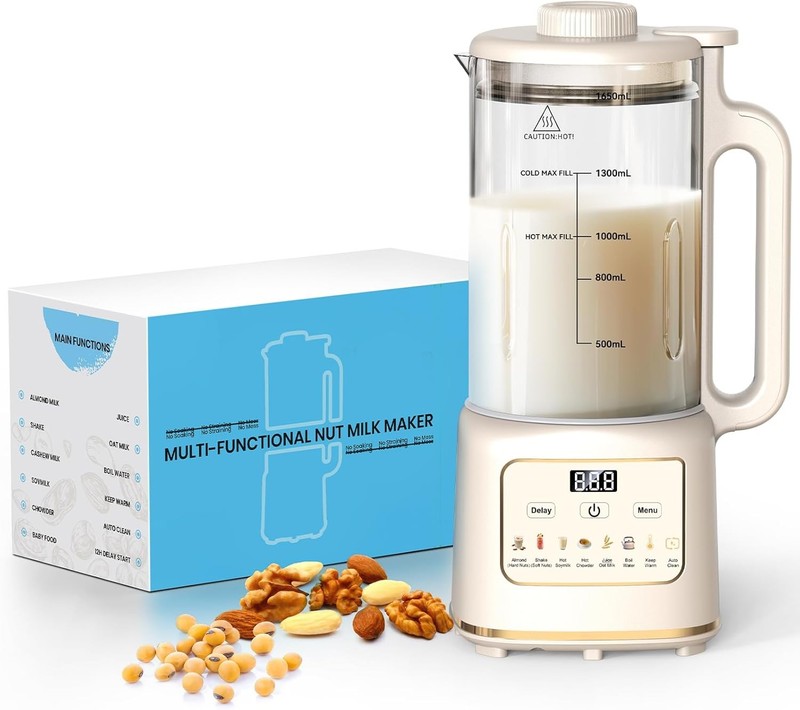55oz Nut Milk Maker, 10 in 1 Automatic Nut Milk Maker, Almond Milk Machine gallery