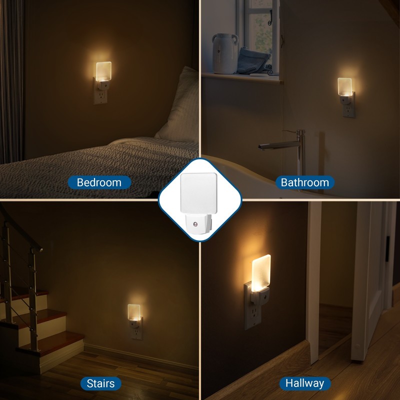 DEWENWILS Auto Dusk-to-Dawn Sensor,Plug in Night Light, LED Motion Sensor 4 Pack gallery