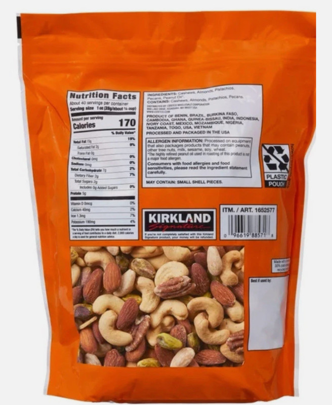 Extra Fancy Unsalted Mixed Nuts 2.5 lbs Best By: 06-26-2026 gallery