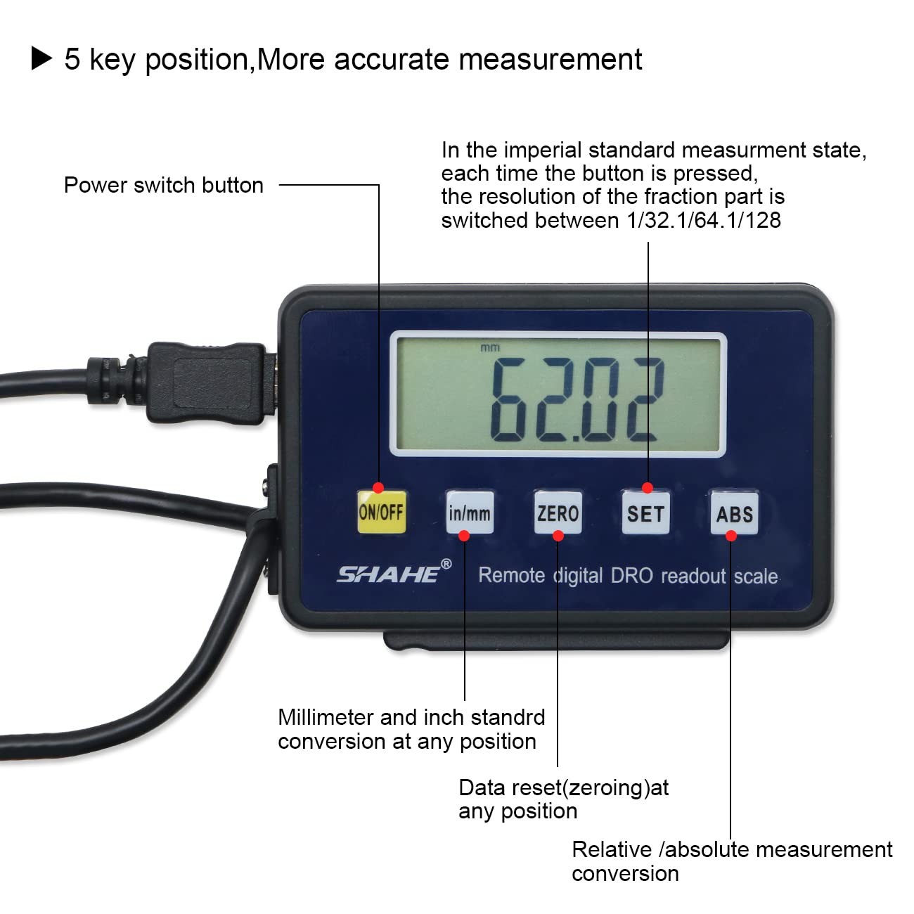 Digital Readout Linear,0-300mm/12'' Magnetic Linear 8 to 10.9 Inches gallery