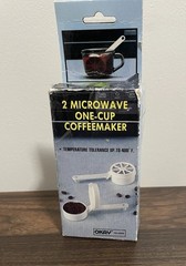 OKAY Microwave One-Cup Filter Coffee Machine YH-6006, Ground Coffee, White