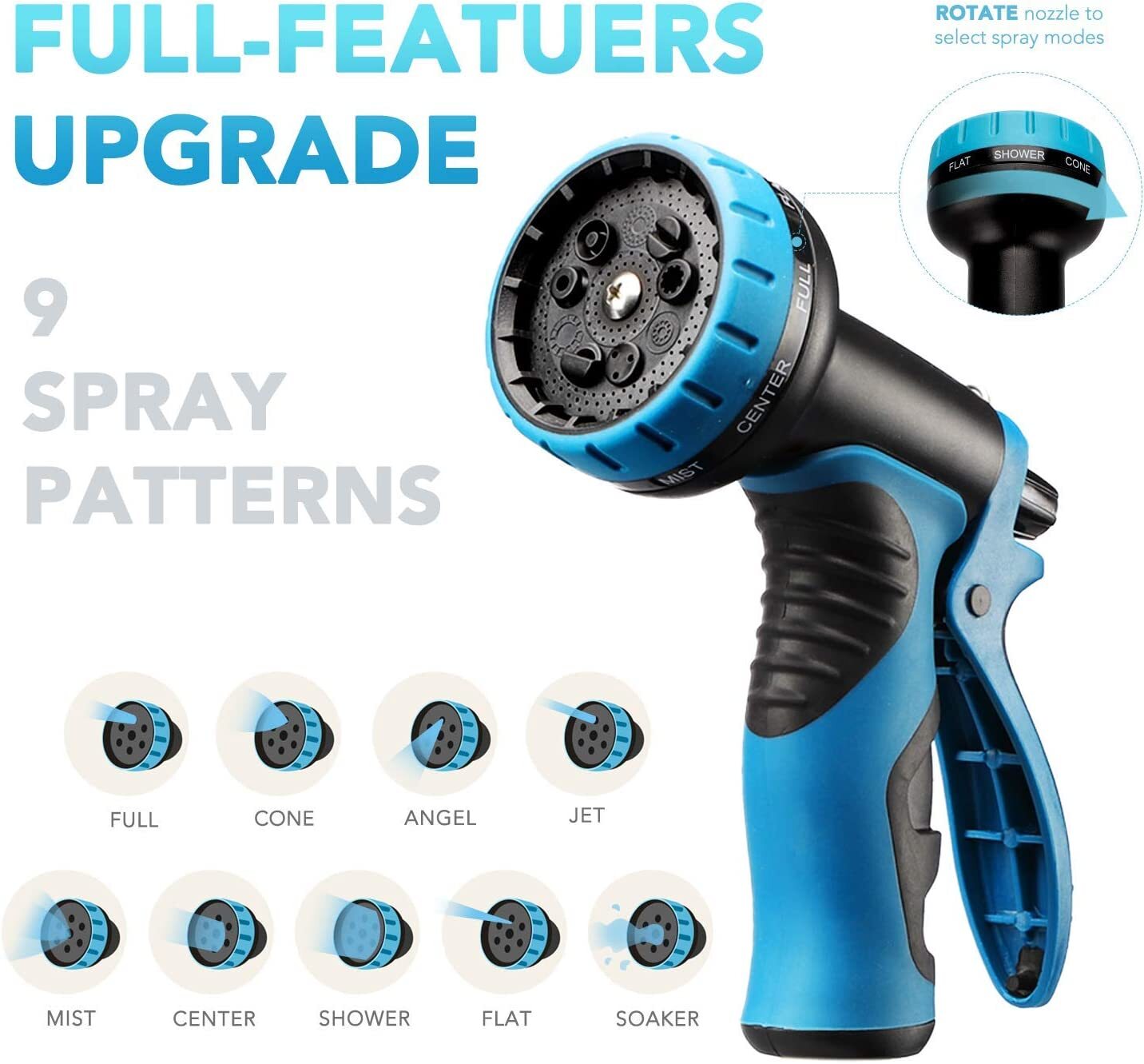 4X Stronger Deluxe Heavy Duty Expandable Flexible Garden Water Hose (50ft,75ft) gallery