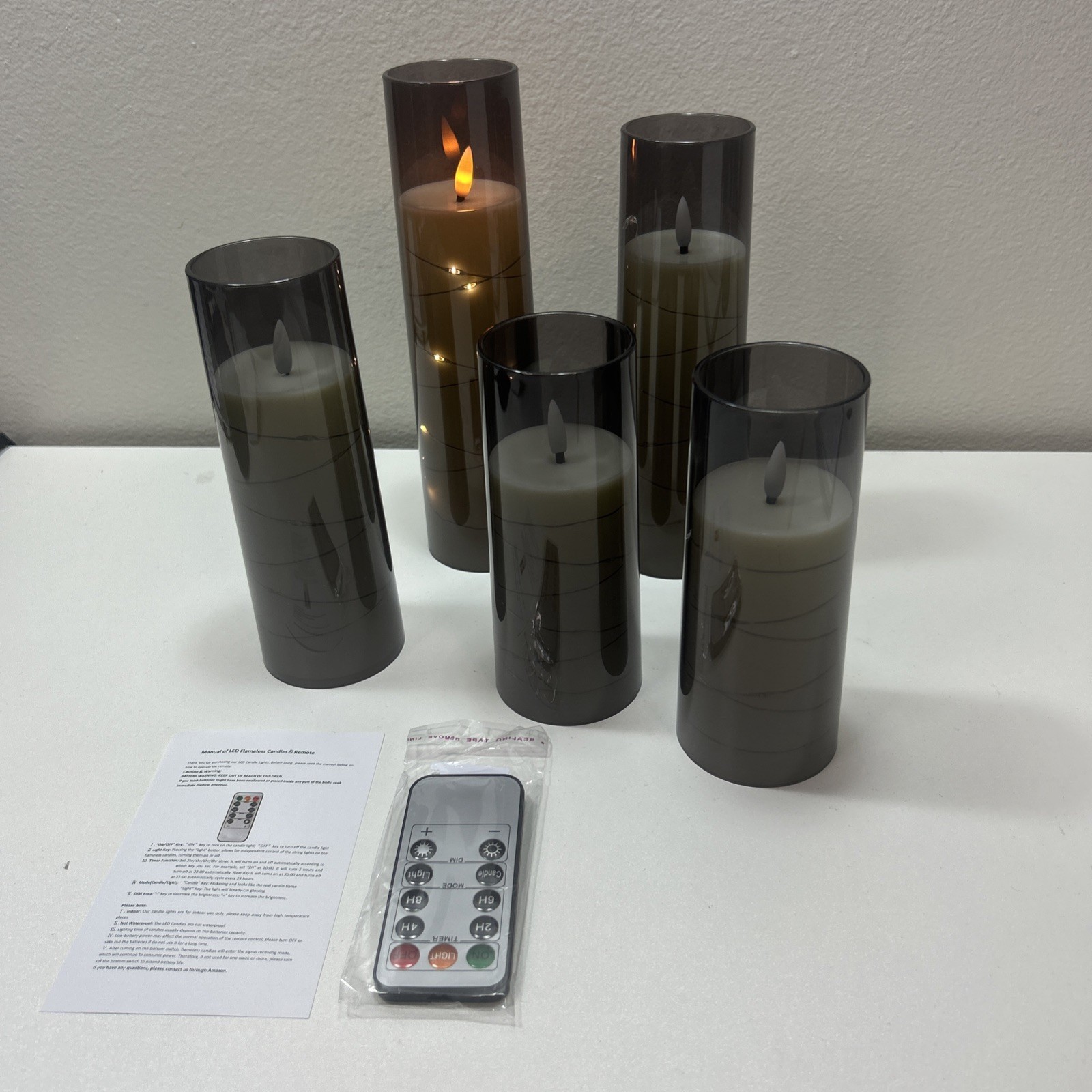 Led Lytes Flameless Candles With Remote 5 Pieces Flickering Battery Not Included gallery