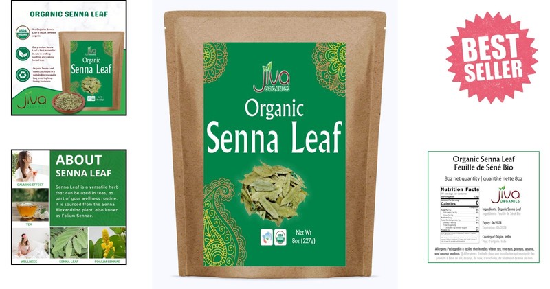 Organic Senna Leaf Tea - 8 Ounce, Caffeine Free Digestive Support - Honey Flavor gallery