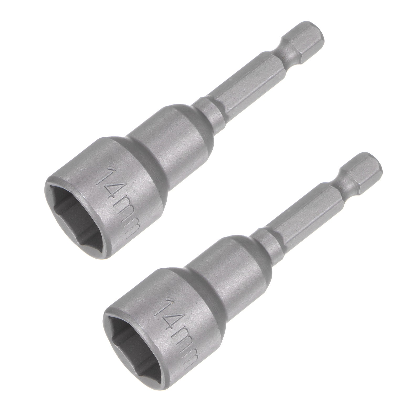 2Pcs 14mm Magnetic Hex Socket 1/4" Hex Shank Magnetic Power Nut Driver gallery