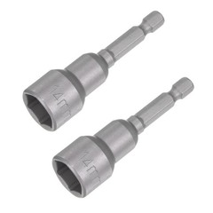 2Pcs 14mm Magnetic Hex Socket 1/4″ Hex Shank Magnetic Power Nut Driver