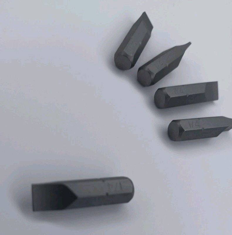 Screwdriver Bits 1/4" Flat Head Slotted 1 Inch Long Single End Hex Bit Set Of 5 gallery