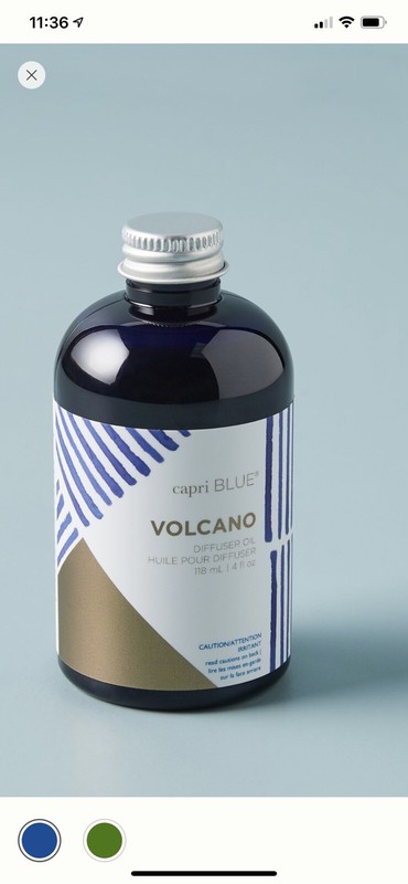Blue Volcano Diffuser Oil Capri Blue Anthropologie 4oz Jar Refill gallery