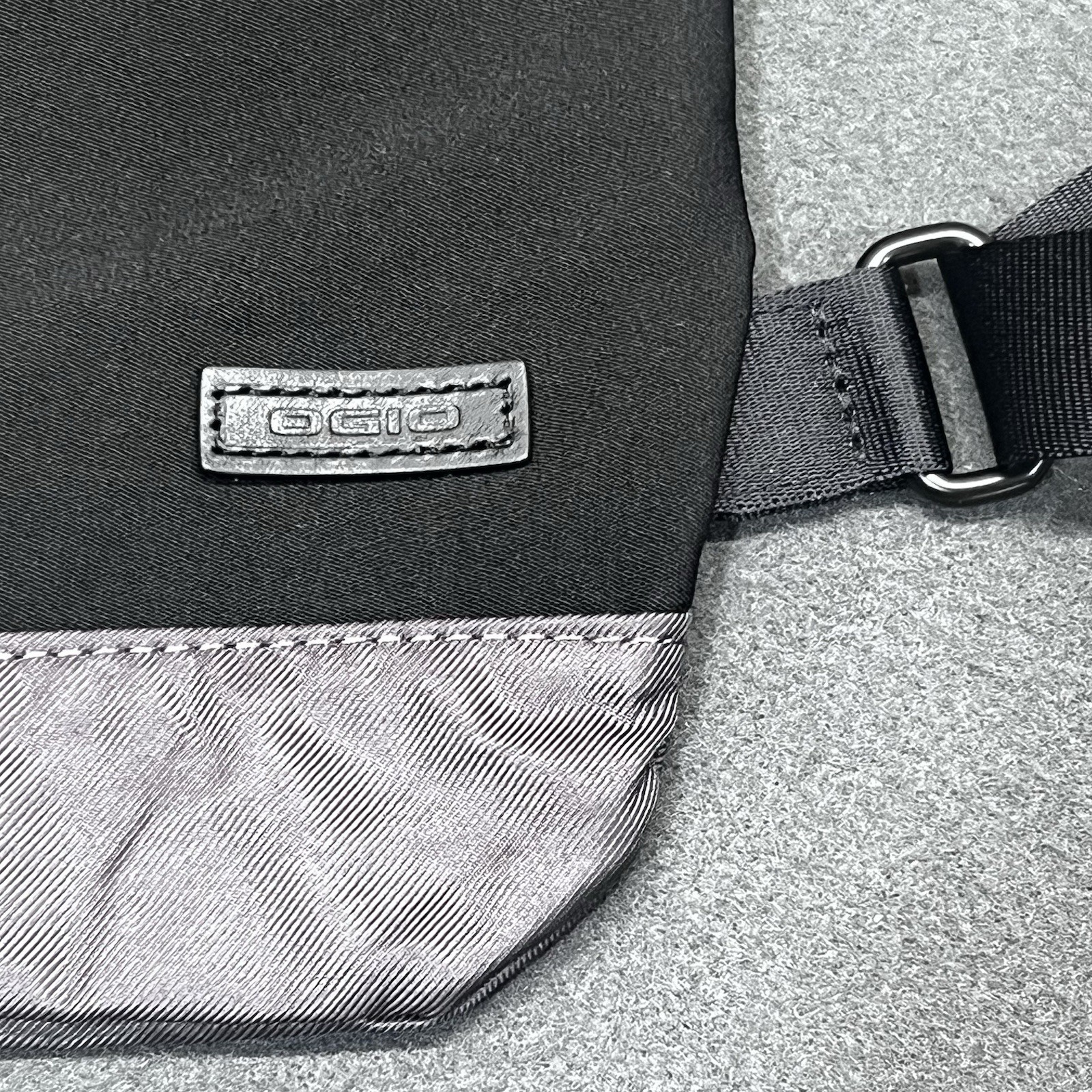 Ogio XIX Drawstring Backpack Shoulder Bag - Black & Gray Zip Drawstring - EUC 5