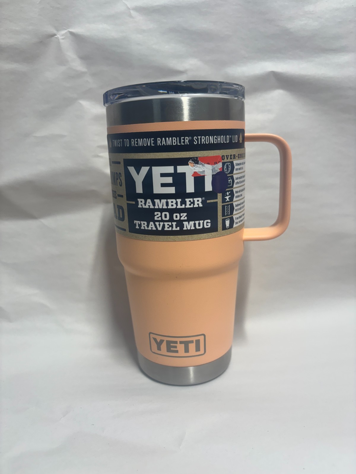 YETI Rambler 20oz Travel Mug Stainless Steel - Stronghold Lid -Low Country Peach gallery