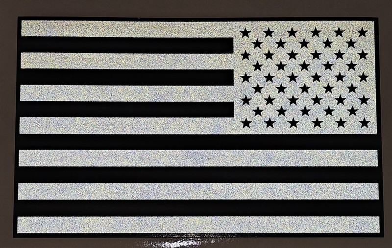 REFLECTIVE Reverse Subdued AMERICAN FLAG FIRE Car DECAL fire EMS Multiple Sizes gallery