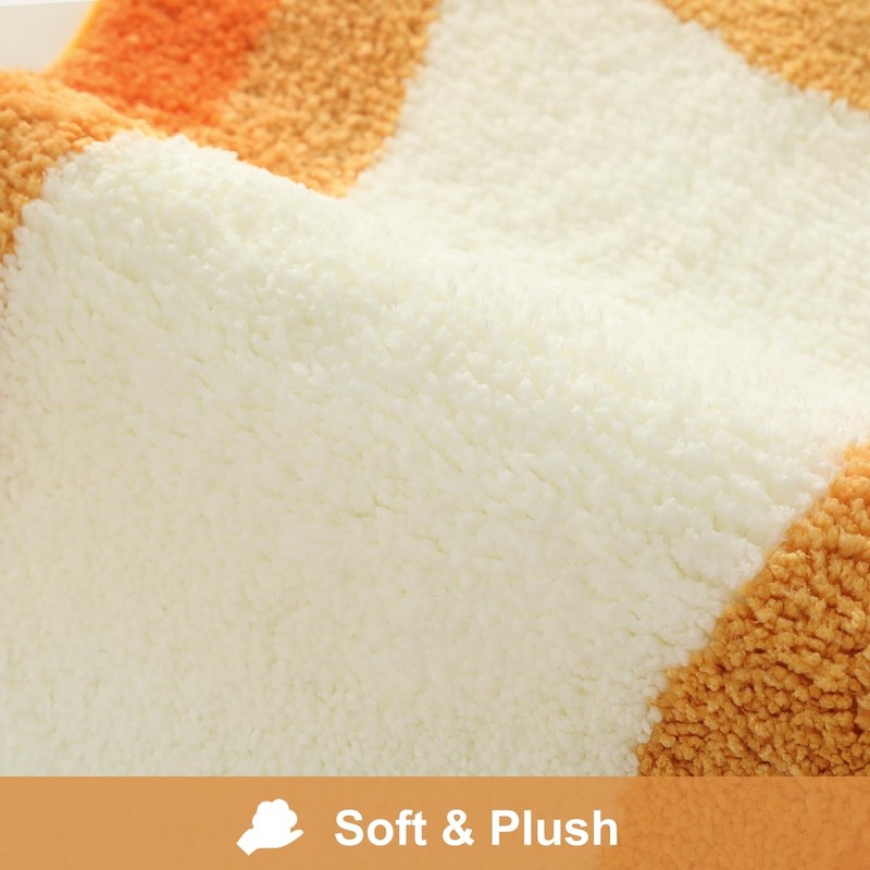 Irregular Shape Bathroom Runner Rug 18x47 Inch Orange Gradient Soft Non Slip gallery