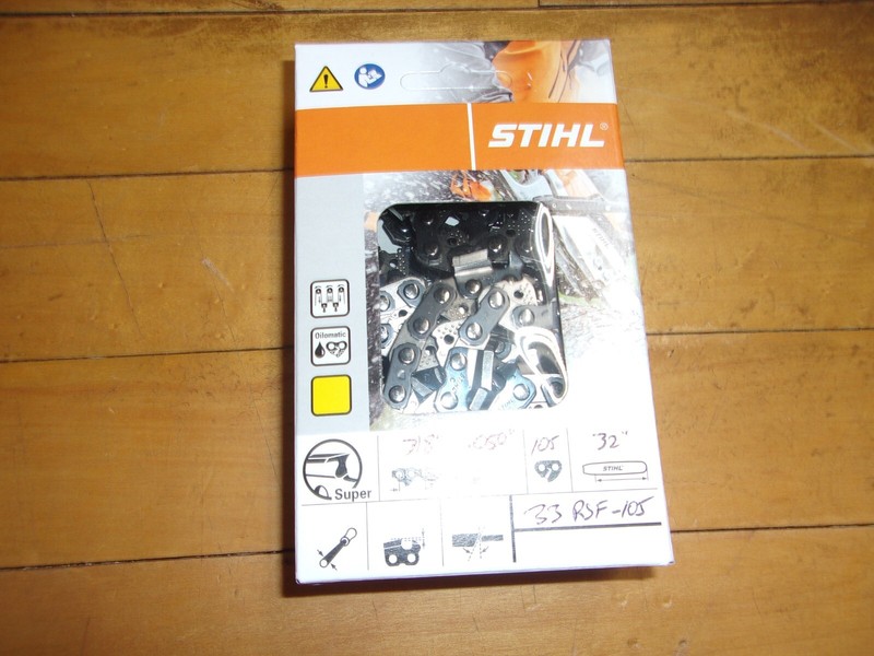 Stihl OEM 32" Full Chisel "Skip Tooth" Chain 3/8" .050" 105 DL 33RSF #GM-5S1 gallery
