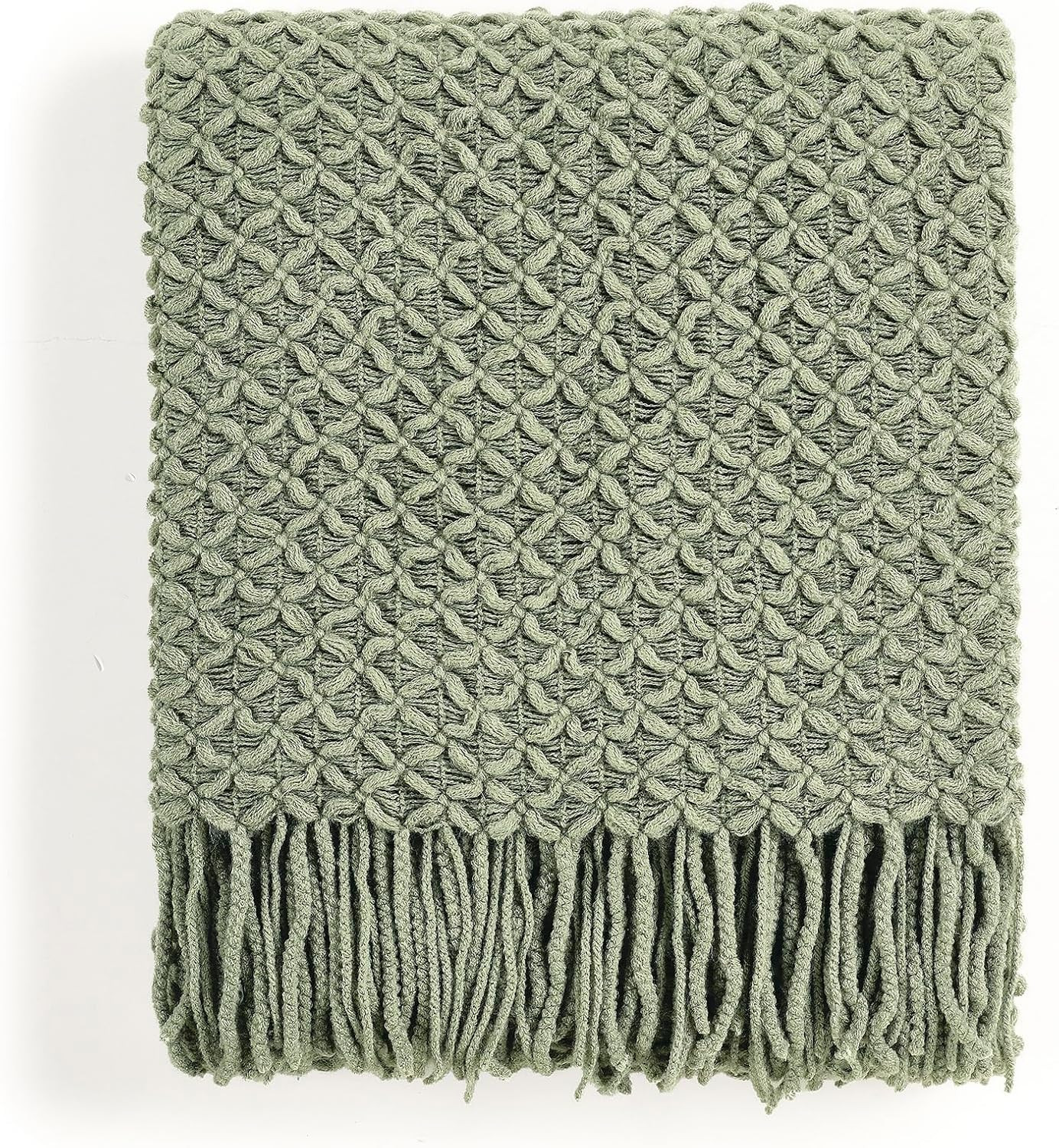 Farmhouse Boho Knitted Throw Blanket for Couch Sofa Chair Bed Home Decoration, S gallery