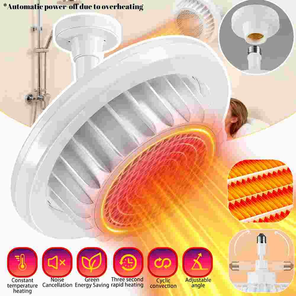 Bathroom Ceiling Heater Light 600W Electric Bedroom Kitchen Heating Fan w/Remote gallery