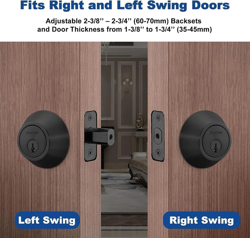 3 Pack Keyed Alike Deadbolt, Single Cylinder Entry Door Lock with Same Key, 9 gallery