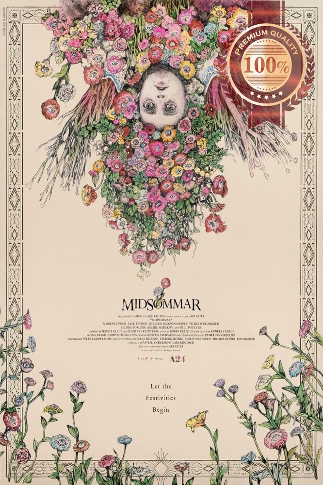 MIDSOMMAR FLOWERS VERSION 2019 ORIGINAL CINEMA MOVIE FILM PRINT PREMIUM POSTER