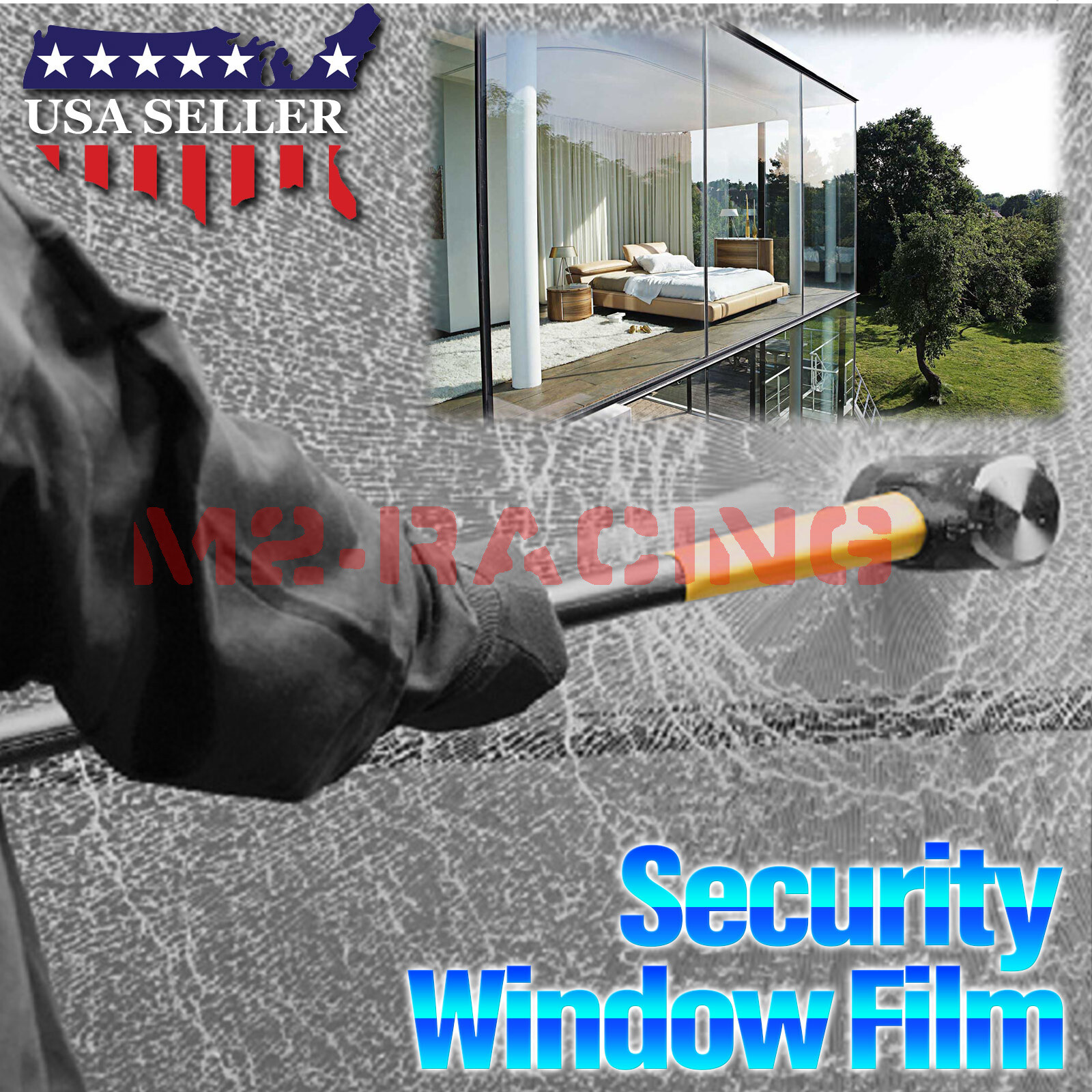 Clear Security Window Film Shatterproof Glass Protection Anti Shatter 4Mil 8Mil gallery