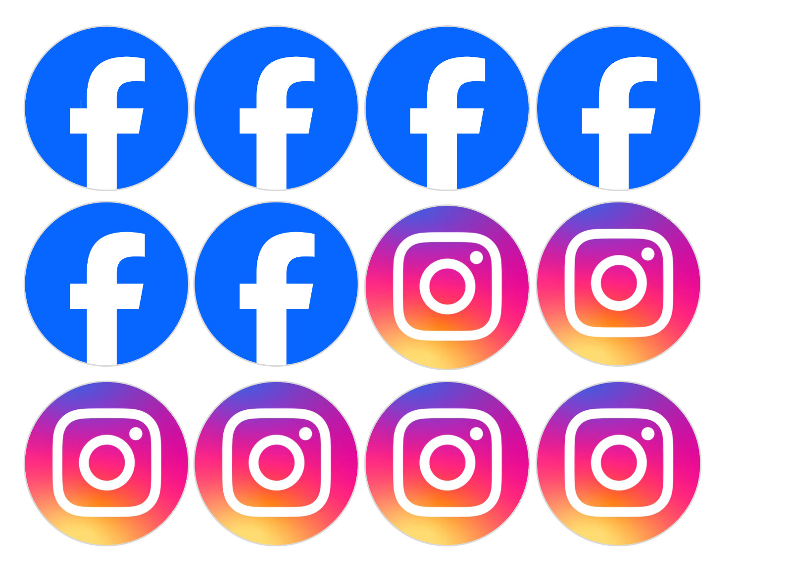 12 count Social Media Edible Image rounds OR 1 cake, Wafer paper, pre cut gallery