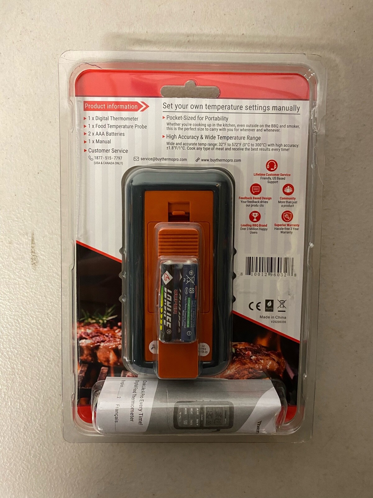 Digital LCD Meat Thermometer Cooking Smoker Oil Grill BBQ Oven tp-06s gallery