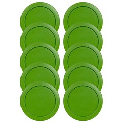 10 Replacement Lids Covers for Pyrex 2-Cup Containers, 5-Inch 7200-PC GREEN