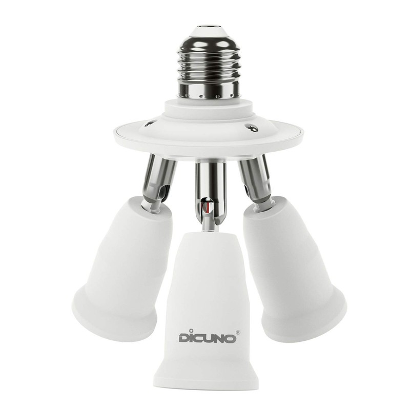 3 in 1 E26 Light Socket Splitter Adapter, Standard Base LED Bulb Converter, 3... gallery
