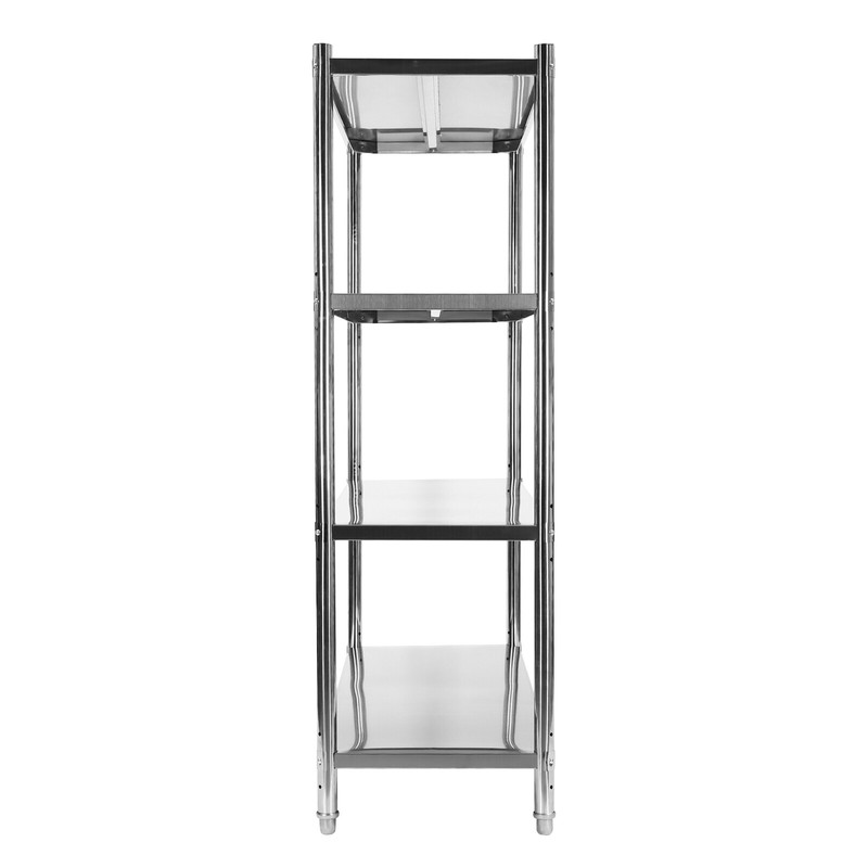 4 Tier Silver Adjustable Shelf Storage, Stainless Steel Heavy Duty Shelving NEW gallery