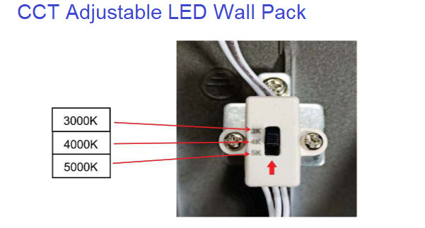 40W CCT Adjustable Wall Pack light, 100-277V, 5000lm, Outdoor Ip65 gallery